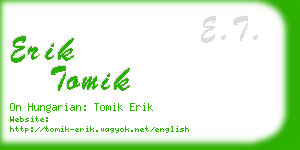 erik tomik business card